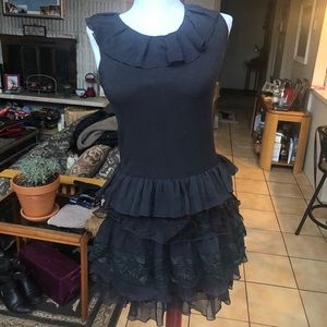 Black dress with lace